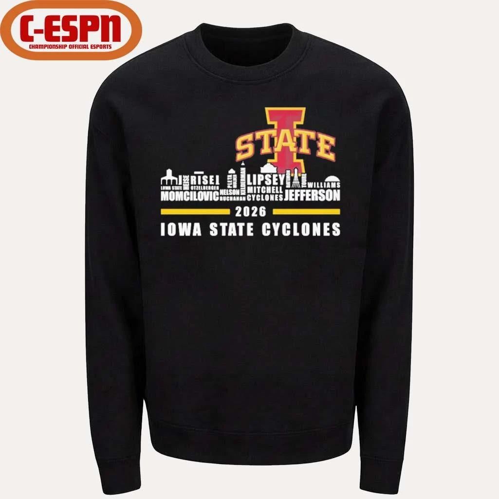 Iowa Skyline 2026 Iowa State Cyclones Players Name Shirt