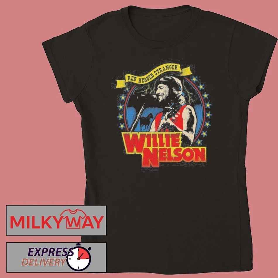Willie Nelson Red Headed Stranger Black shirt