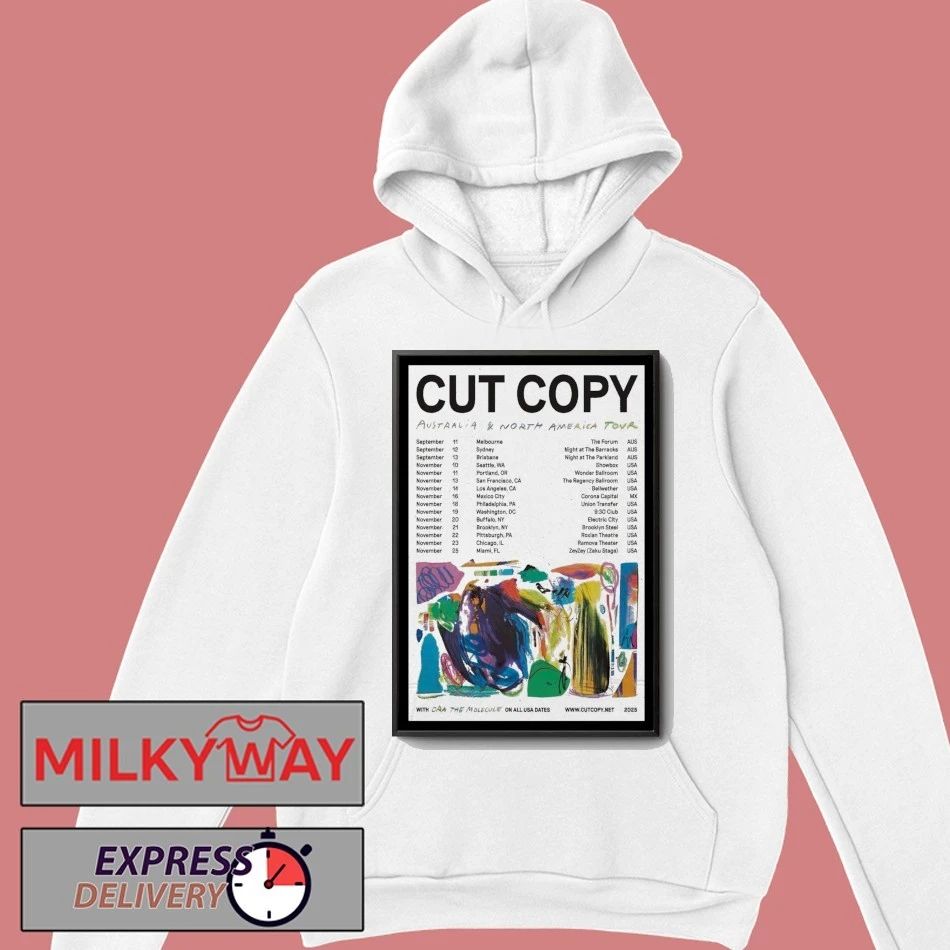 Cut Copy Australia and North America Tour 2025 Poster shirt