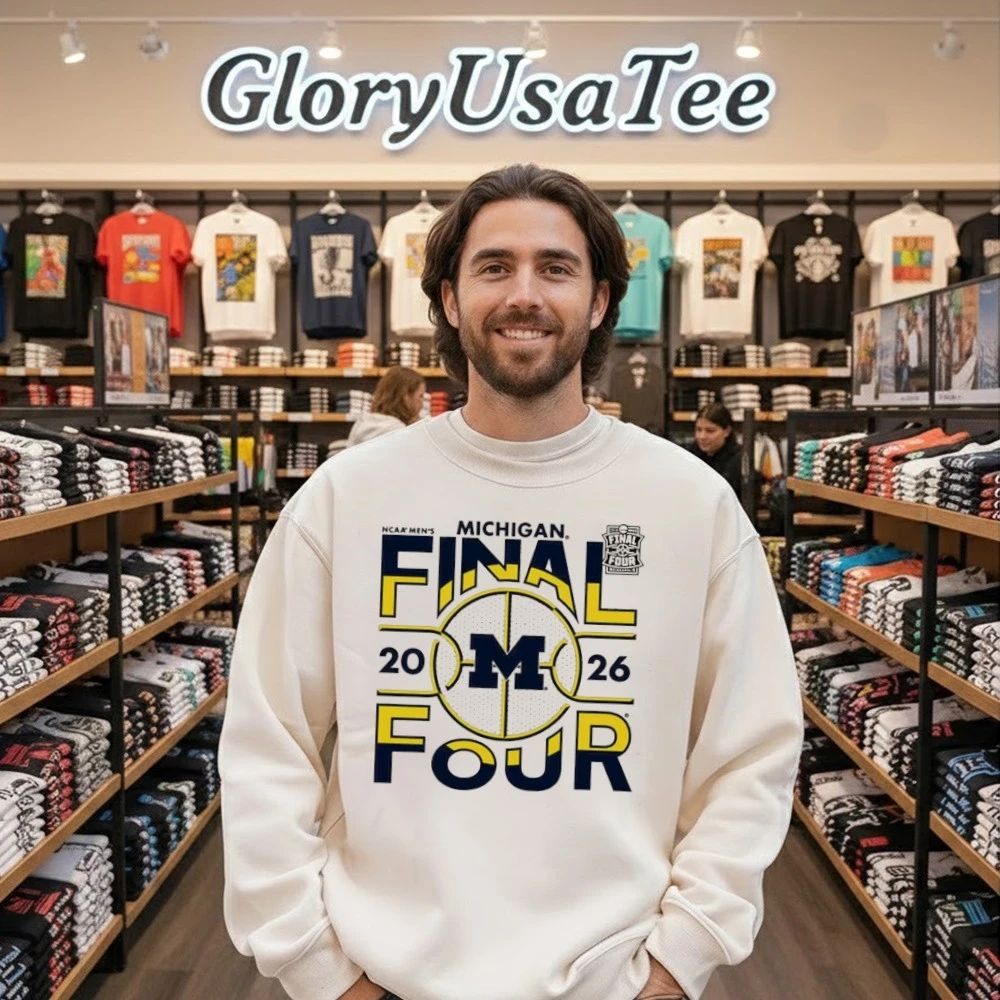Michigan Wolverines Grey 2026 Men’s Basketball Final Four Bound Shirt