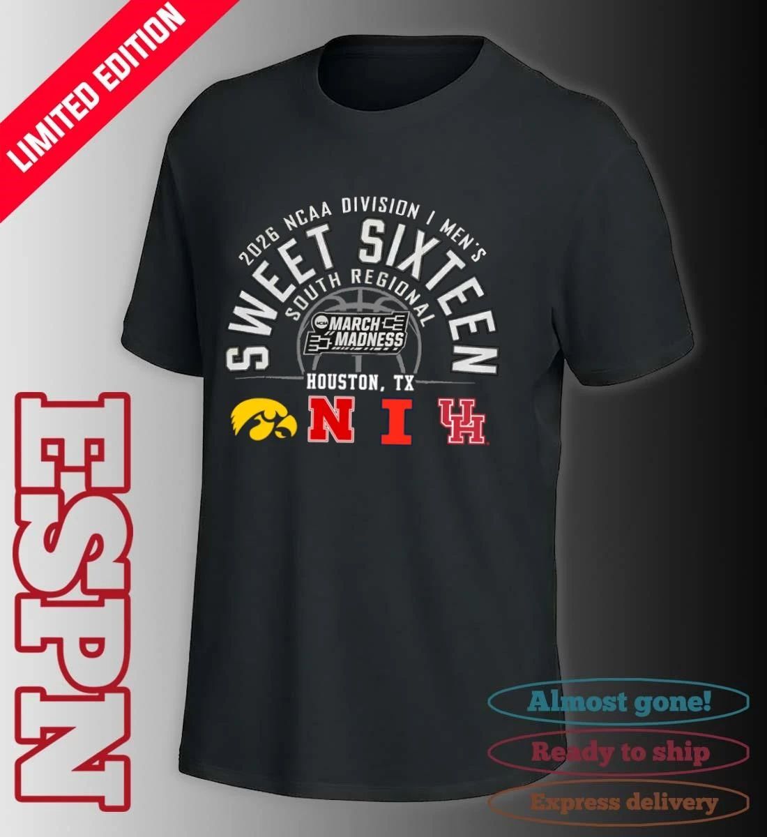 2026 NCAA DI Men’s Basketball Sweet 16 South Regional – Houston, TX T-Shirt