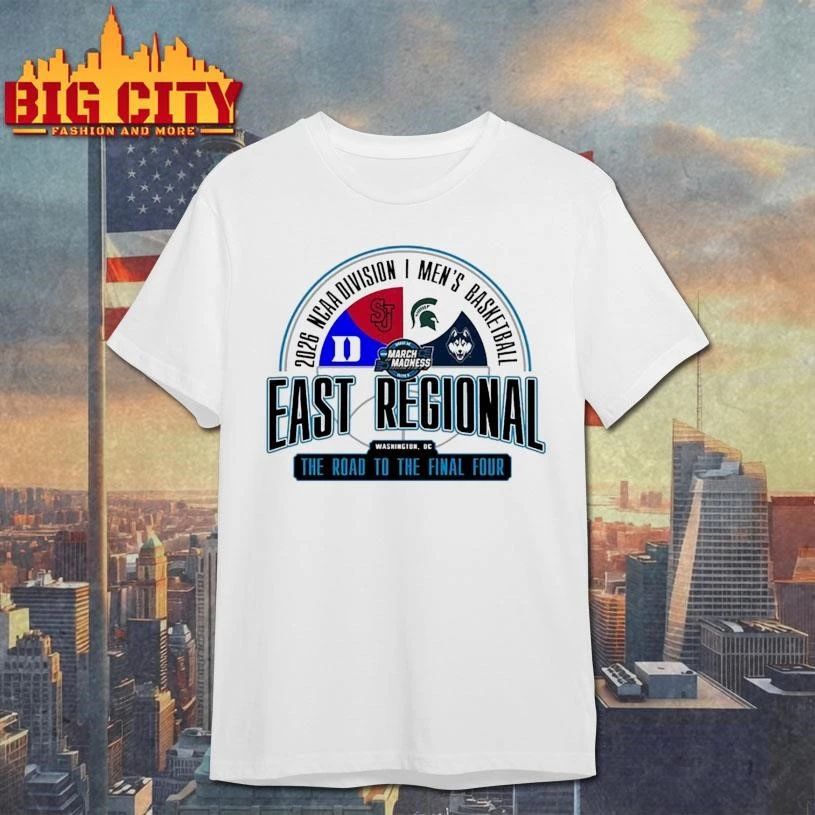 2026 NCAA Division I Men’s Basketball March Madness East Regional The Road To The Final Four Washington, DC College Shirt