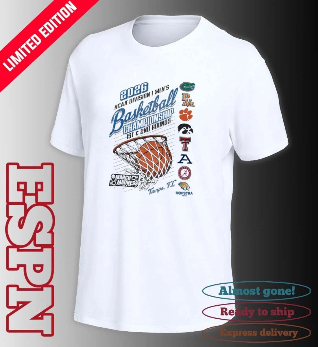 Tampa, FL 2026 NCAA DI Men’s Basketball Championship – 1st, 2nd Rounds Shirt