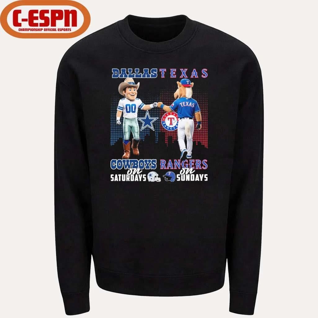 Mascot Dallas Cowboys On Saturdays And Texas Rangers On Sundays Shirt
