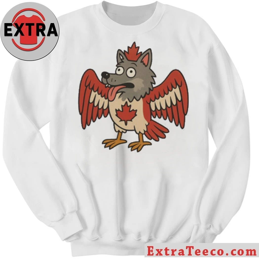 Original Maple-Mad Wolfbird Quirky Canadian Creature Shirt
