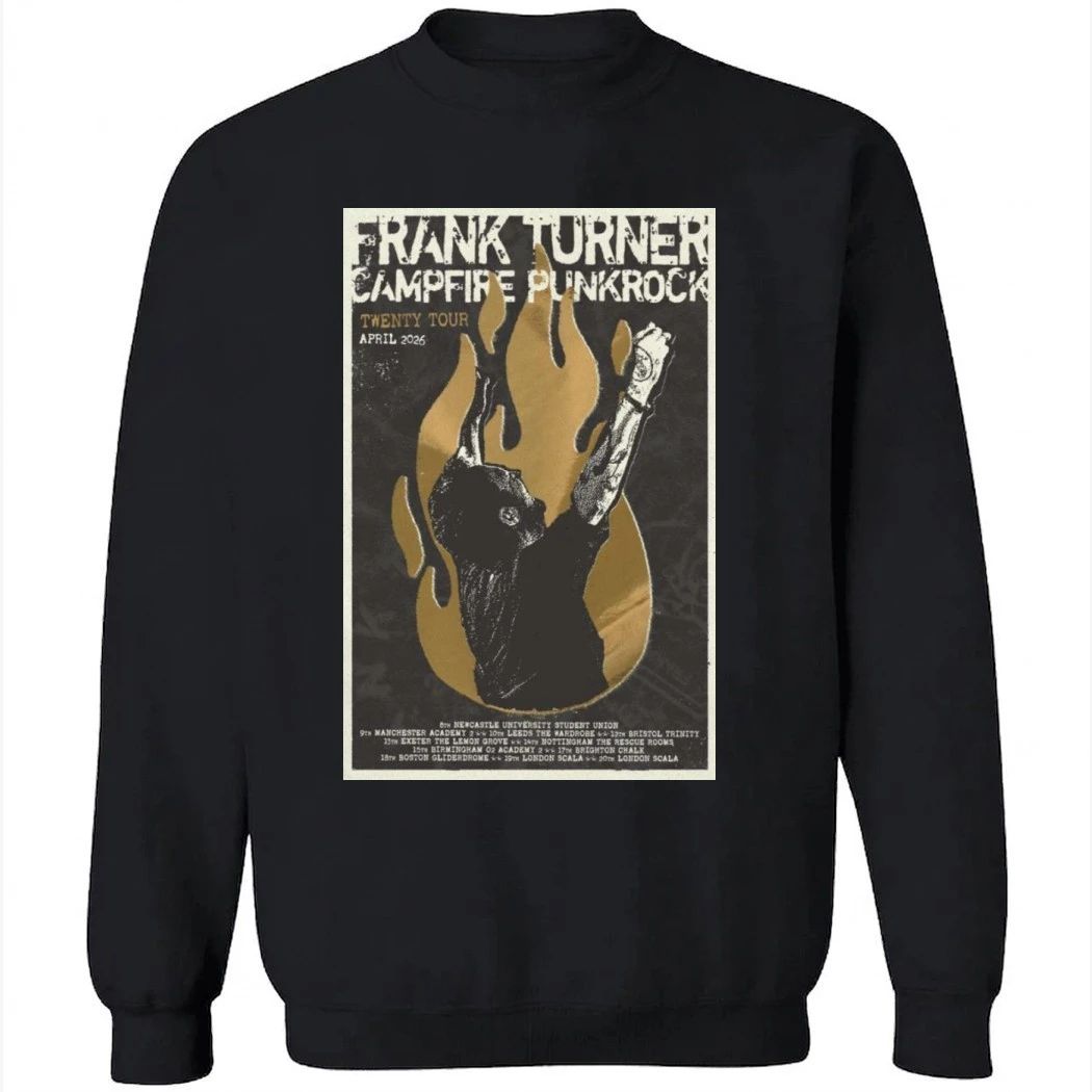 Frank Turner Campfire Punkrock Twenty Tour April 2026 Shirt