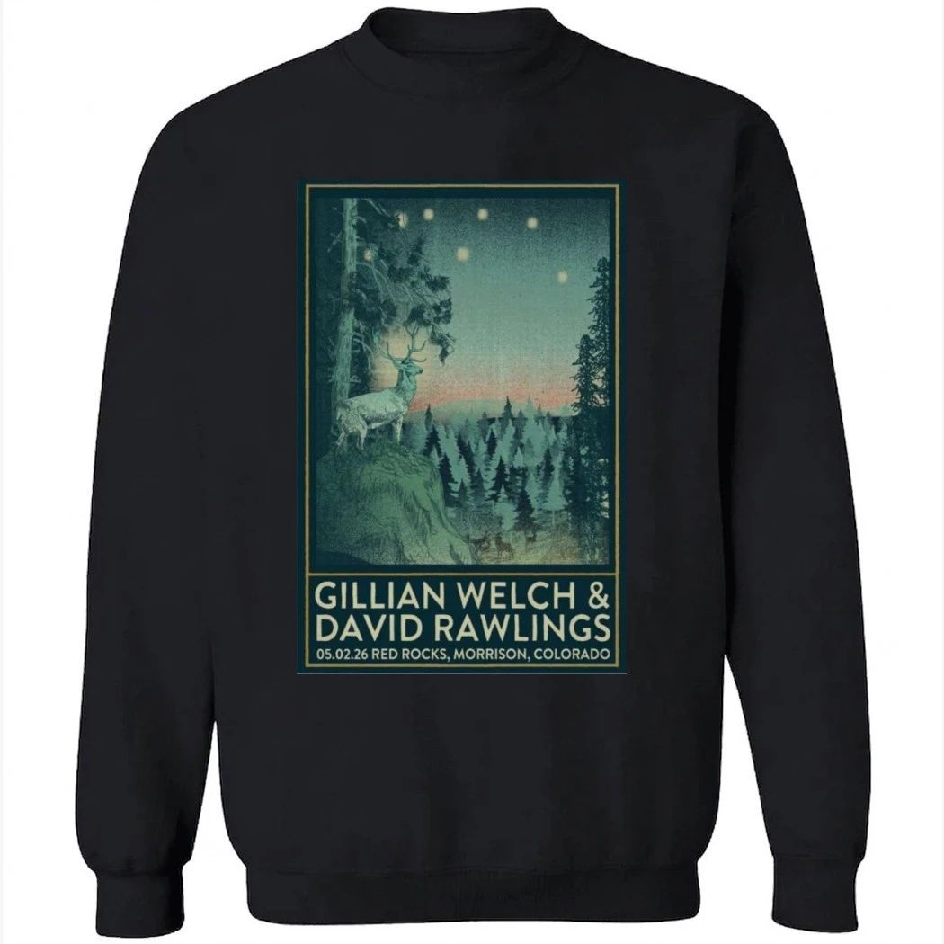 Gillian Welch and David Rawlings 05.02.2026 Red Rocks Poster Shirt