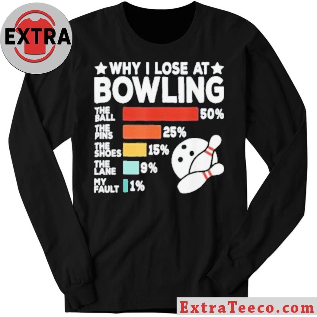 Why I Lose At Bowling Funny Chart Graphic Sarcastic Bowling Gift For League Players Shirt