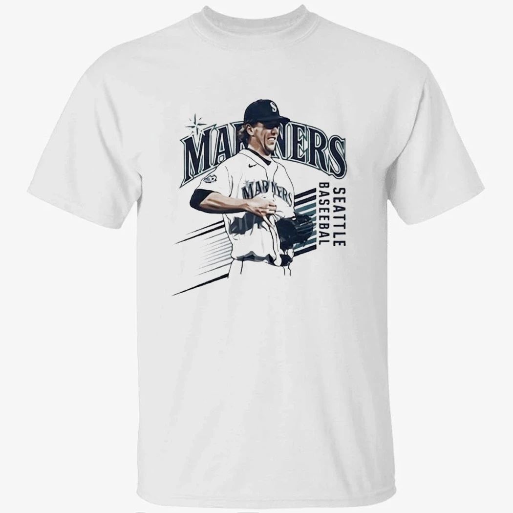 Mariners Logan Gilbert Baseball Pitcher Catches Ball In Shirt