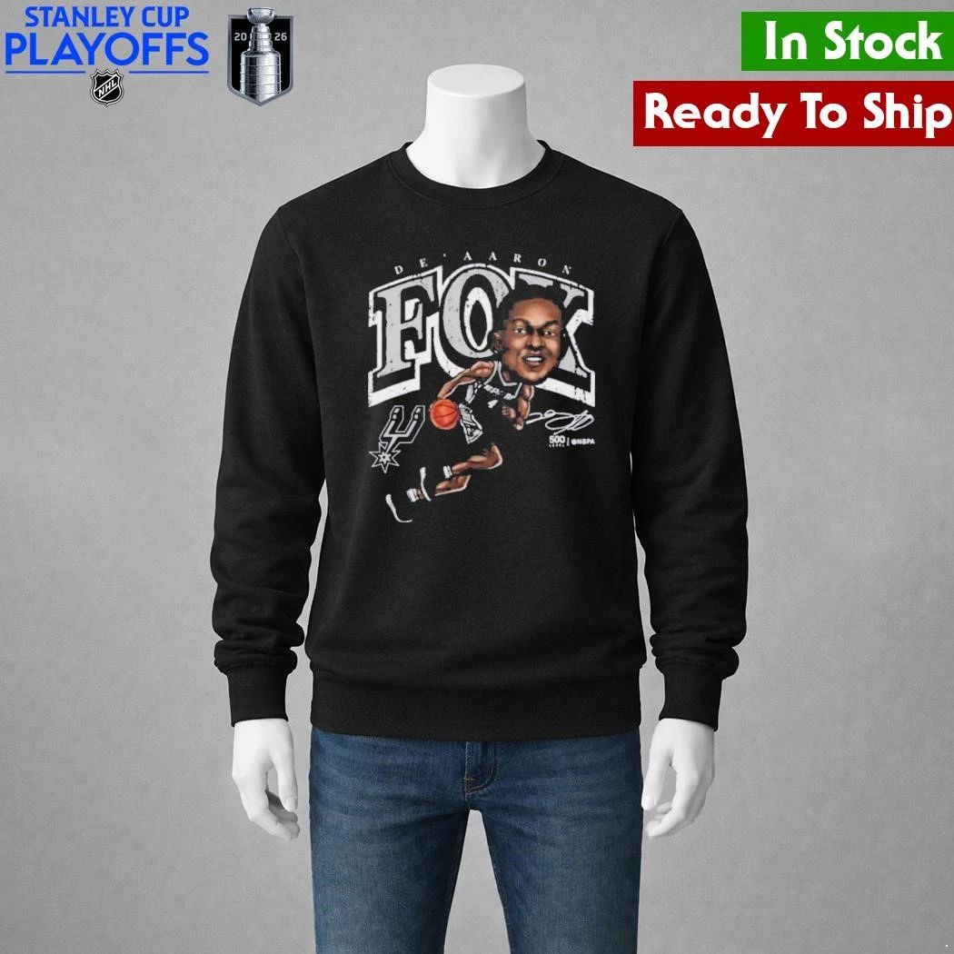 DeAaron Fox San Antonio Spurs Caricature Big Head Signature Shirt