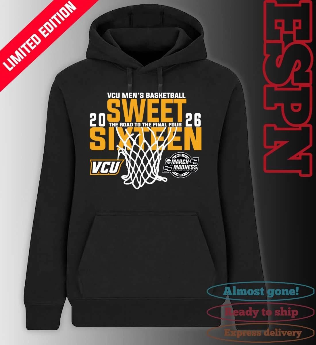 VCU Men’s Basketball 2026 Sweet Sixteen The Road To The Final Four Shirt