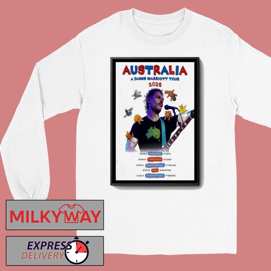 James Marriott Live Australia 2026 Poster shirt