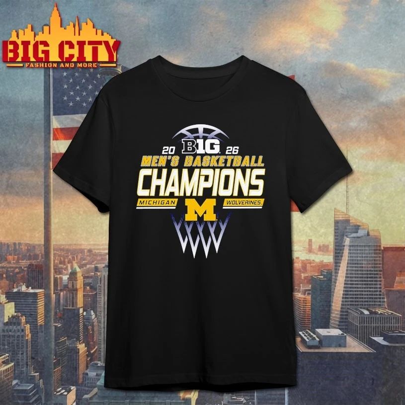 Michigan Wolverine 2026 BIG Men’s basketball Champions T-shirt