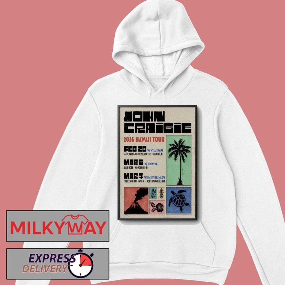 John Craigie Hawaii Tour 2026 Poster shirt
