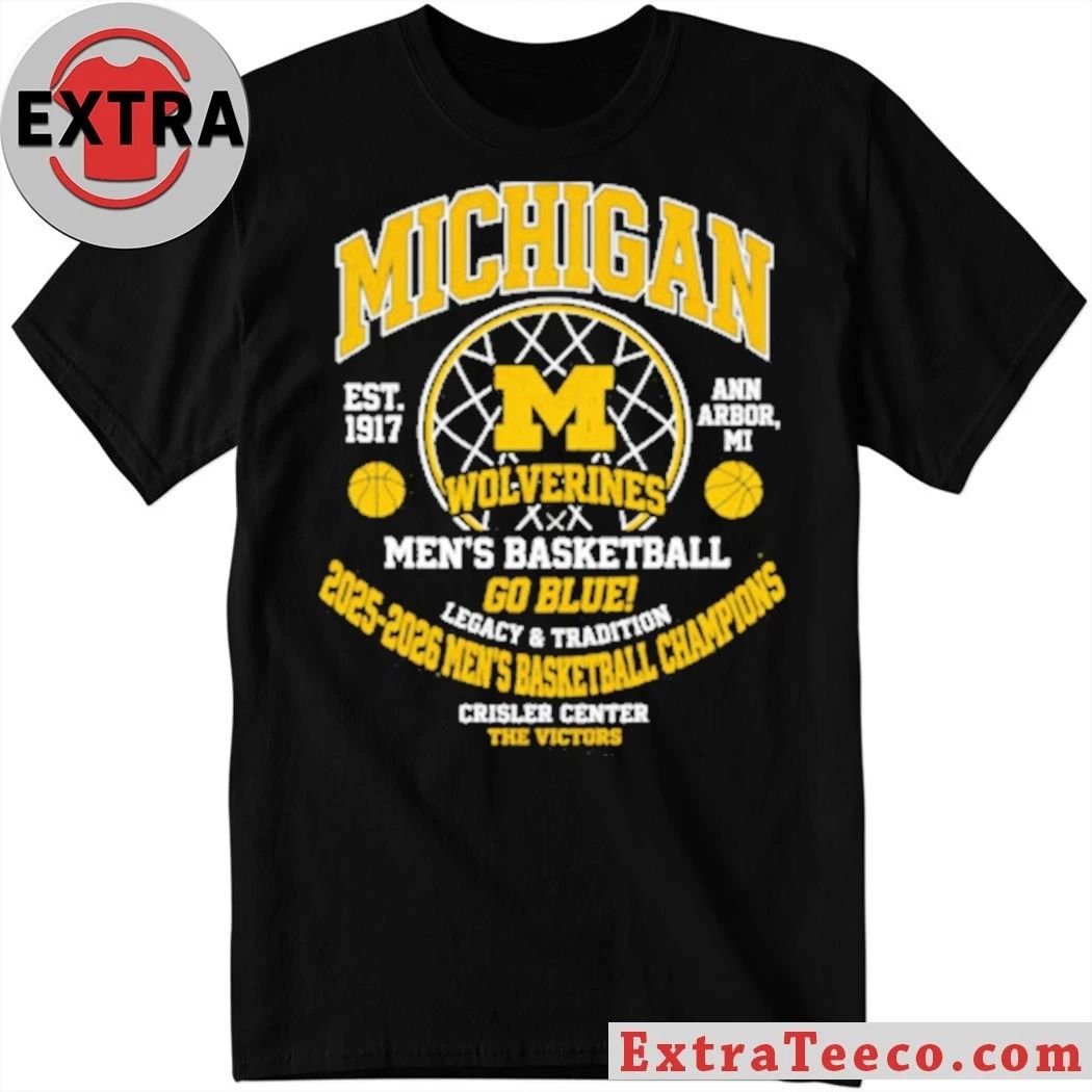 Original Michigan Wolverines 2025-2026 Big Men’s Basketball Champions Crisler Center The Victors T-Shirt – Top-Rated Gift for College Basketball Lovers