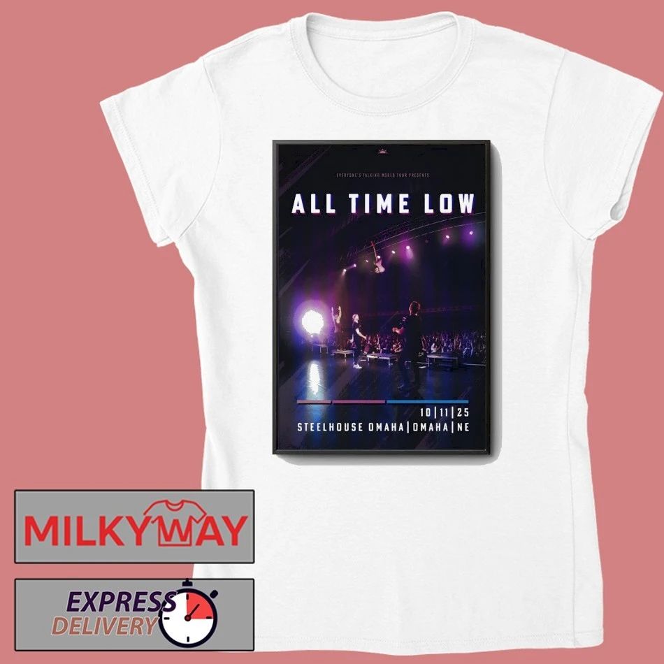 All Time Low Oct 11 2025 Steelhouse Omaha NE Poster shirt