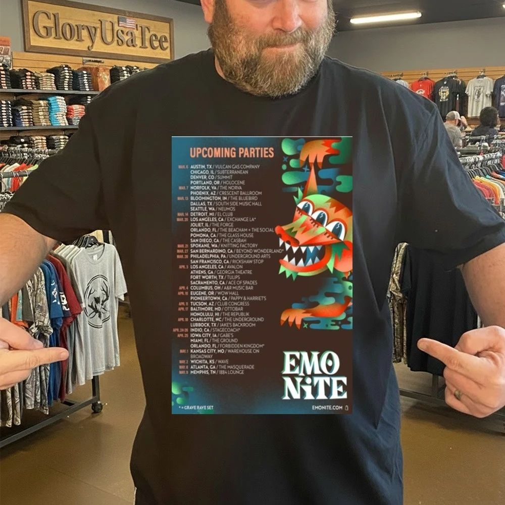 Emo Nite Upcoming Parties Tour 2026 Poster Shirt