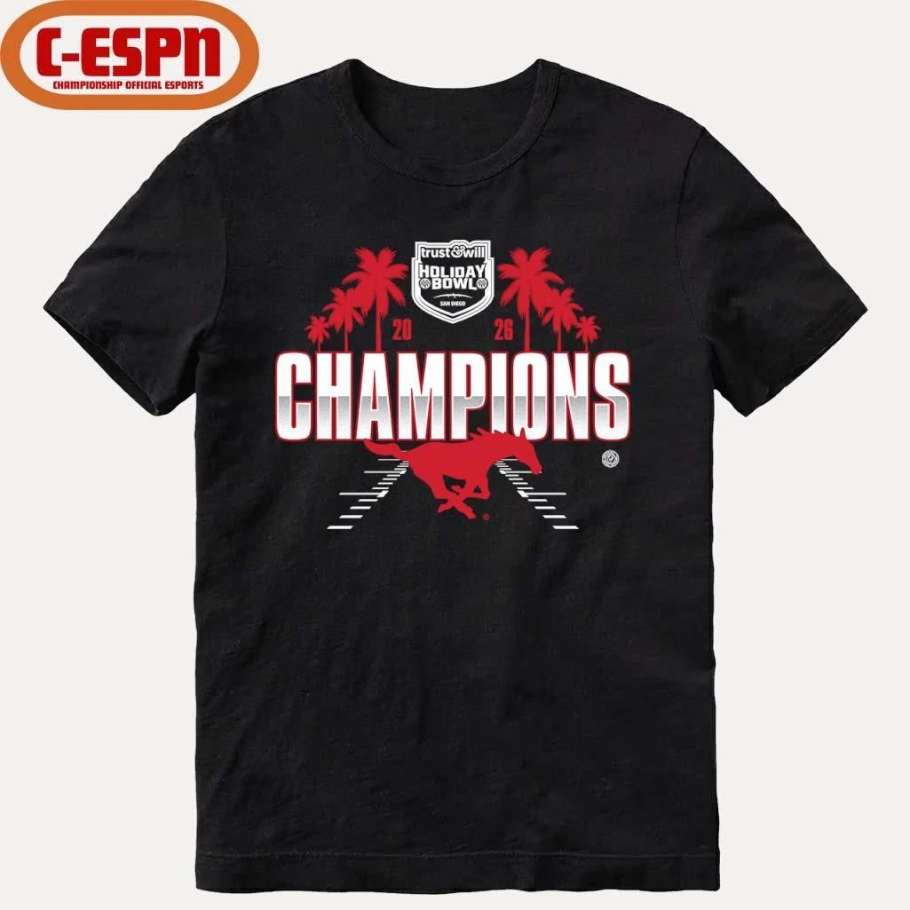 SMU Mustangs Holiday Bowl Champions T-Shirt