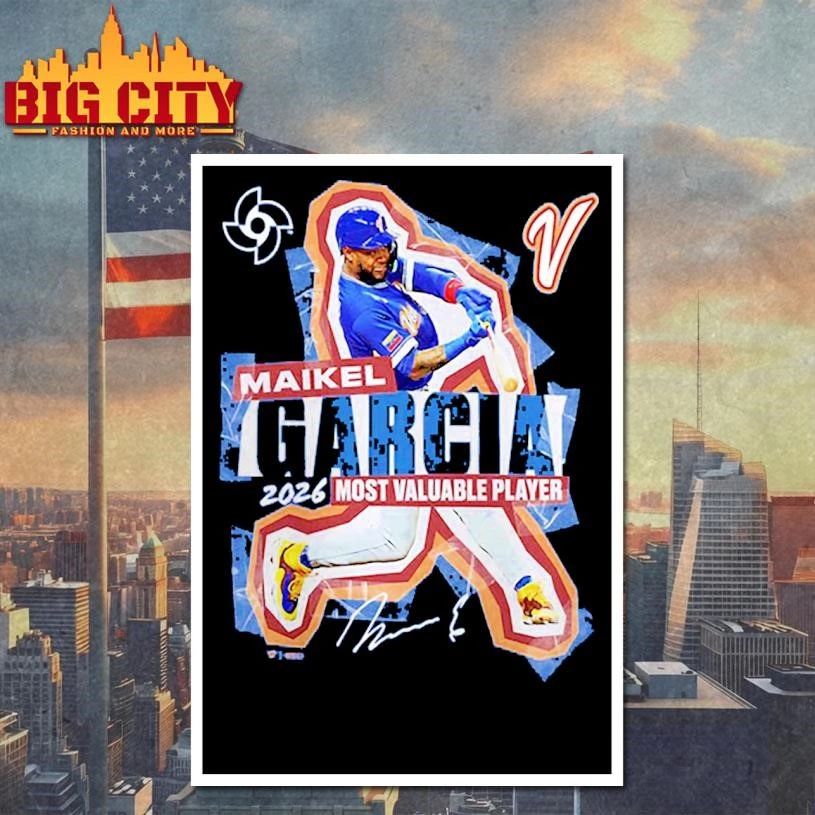 Maikel Garcia Venezuela Baseball 2026 World Baseball Classic MVP Signauture Shirt