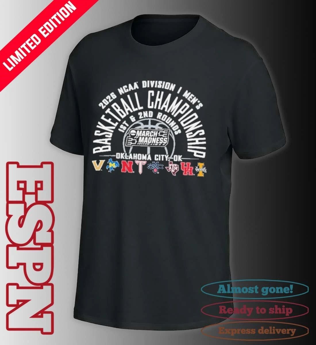 NCAA Men’s Basketball 2026 March Madness Oklahoma City, OK T-Shirt