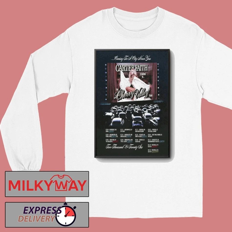 Carter Faith 2026 The Cherry Valley Shows Poster shirt
