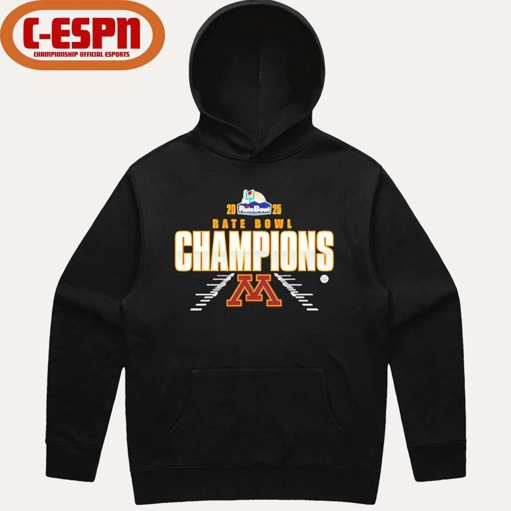 Minnesota Golden Gophers 2025 Rate Bowl Champions Shirt