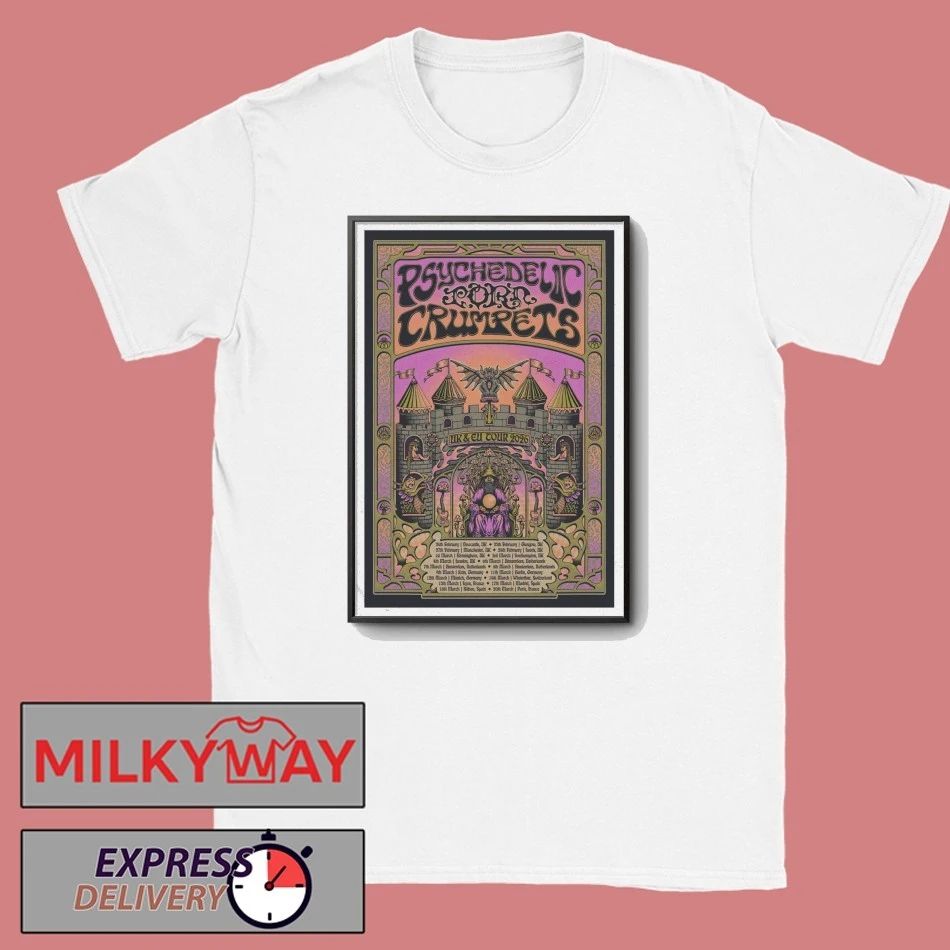 Psychedelic Porn Crumpets UK & Europe Tour 2026 in February & March Poster shirt