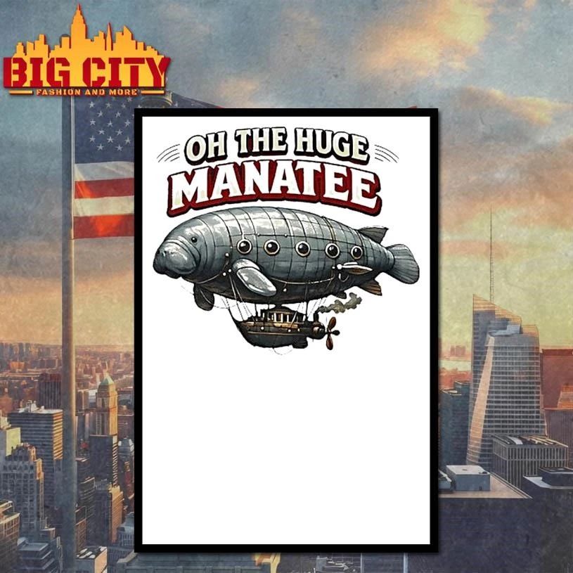 Oh The Huge Airship Manatee Graphic Shirt