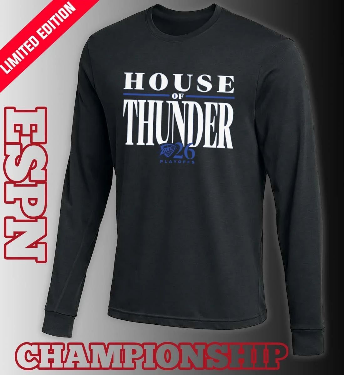 Oklahoma City Thunder House Of Thunder 2026 NBA Playoff Game 1 Shirt
