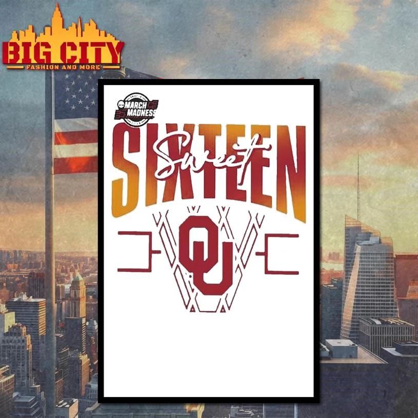 Oklahoma Sooners 2026 NCAA Women’s Basketball Tournament March Madness Sweet 16 College Shirt