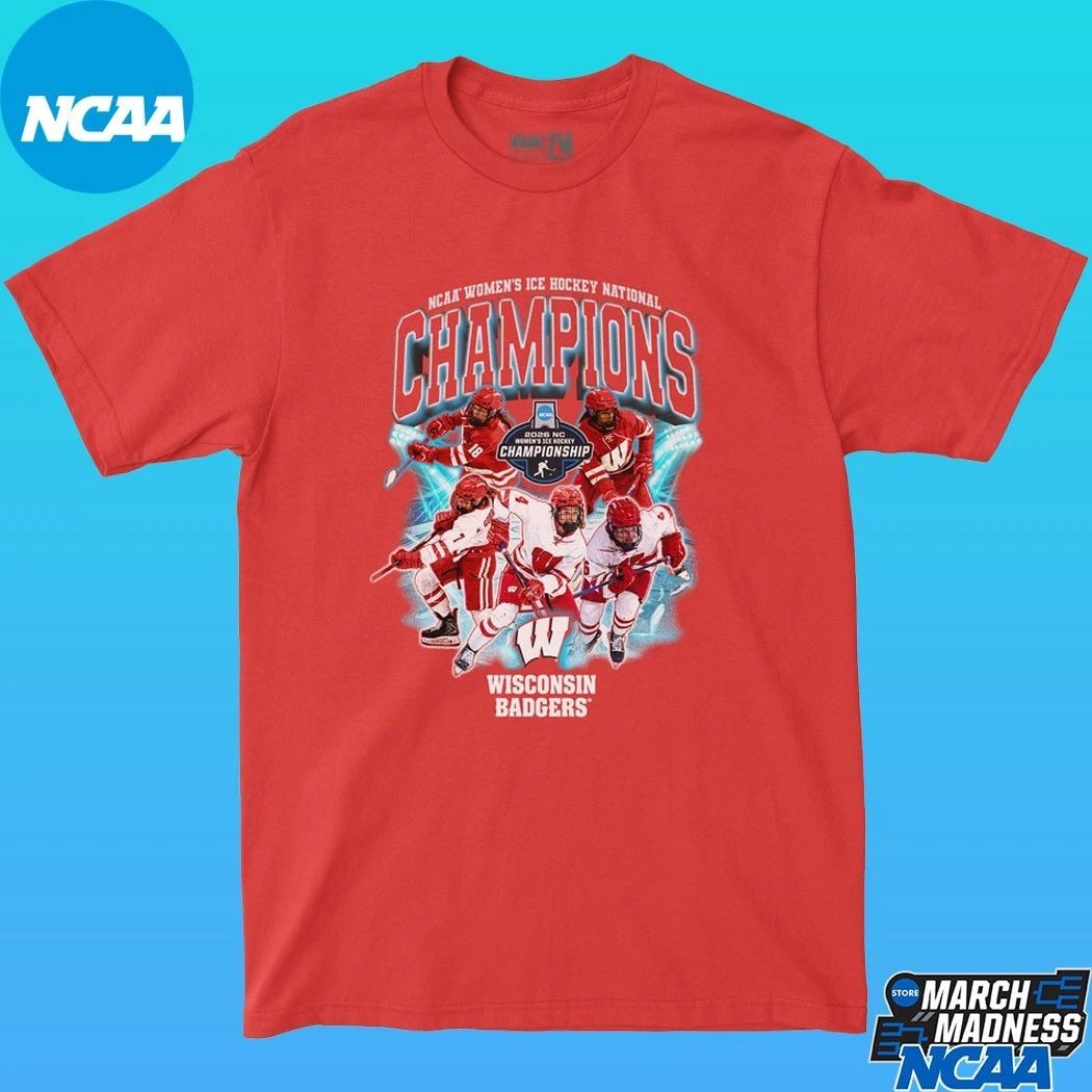 Wisconsin Badgers Women’s Ice Hockey National Champions 2026 Shirt