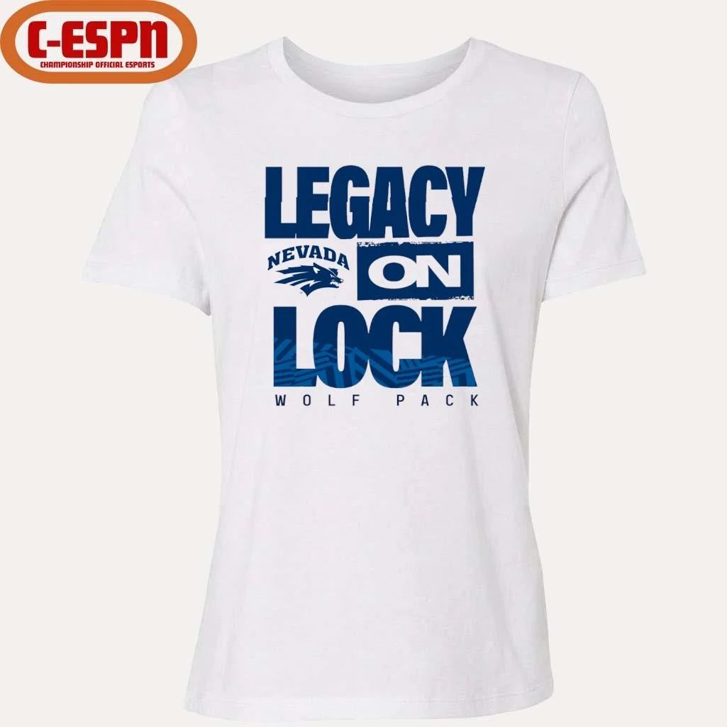 Nevada Wolf Pack Basketball Legacy On Lock Bench T-Shirt