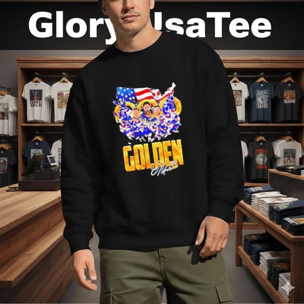 Golden Gold ’26 Medalists USA Men’s Olympic Hockey Gold Champions logo Shirt