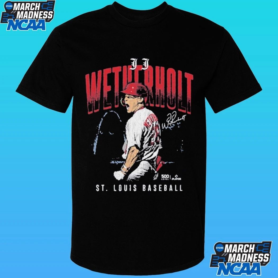 Jj Wetherholt Player St. Louis Cardinals Baseball Signature Skyline City Shirt
