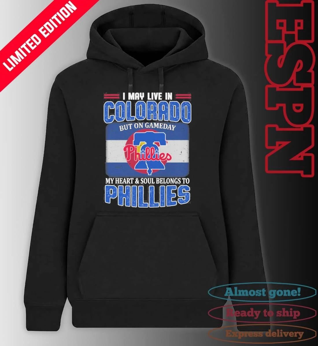 I May Live In Colorado But On Gameday My Heart & Soul Belongs To Philadelphia Phillies Shirt