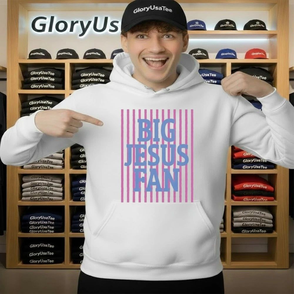Striped Big Jesus Preppy Christian Shirt