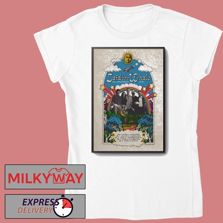 Said The Whale 20th Anniversary 2026 Tour Poster shirt