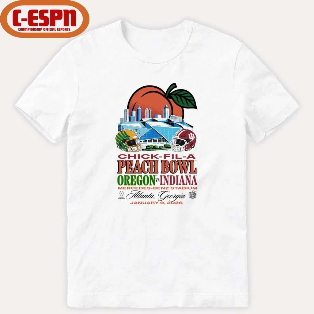 Peach Bowl IU Vs Oregon January 9th Shirt