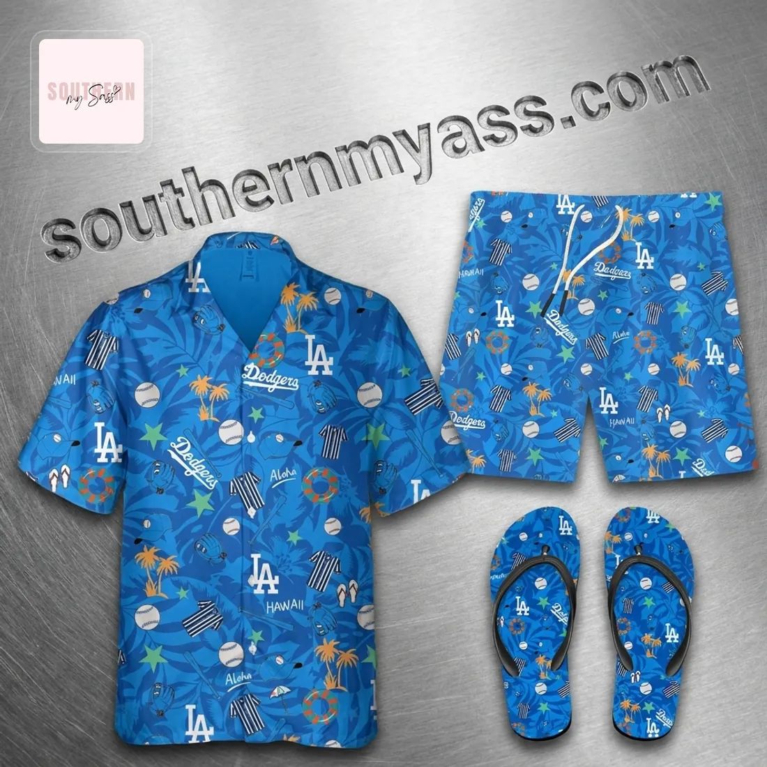 Los Angeles Dodgers Hawaii Tropical Aloha Hawaiian Shirt