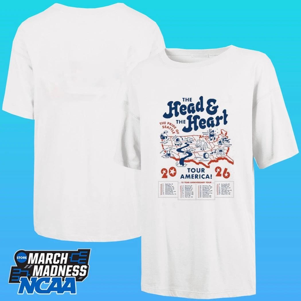 The Head And The Heart Map Tour 2026 Shirt