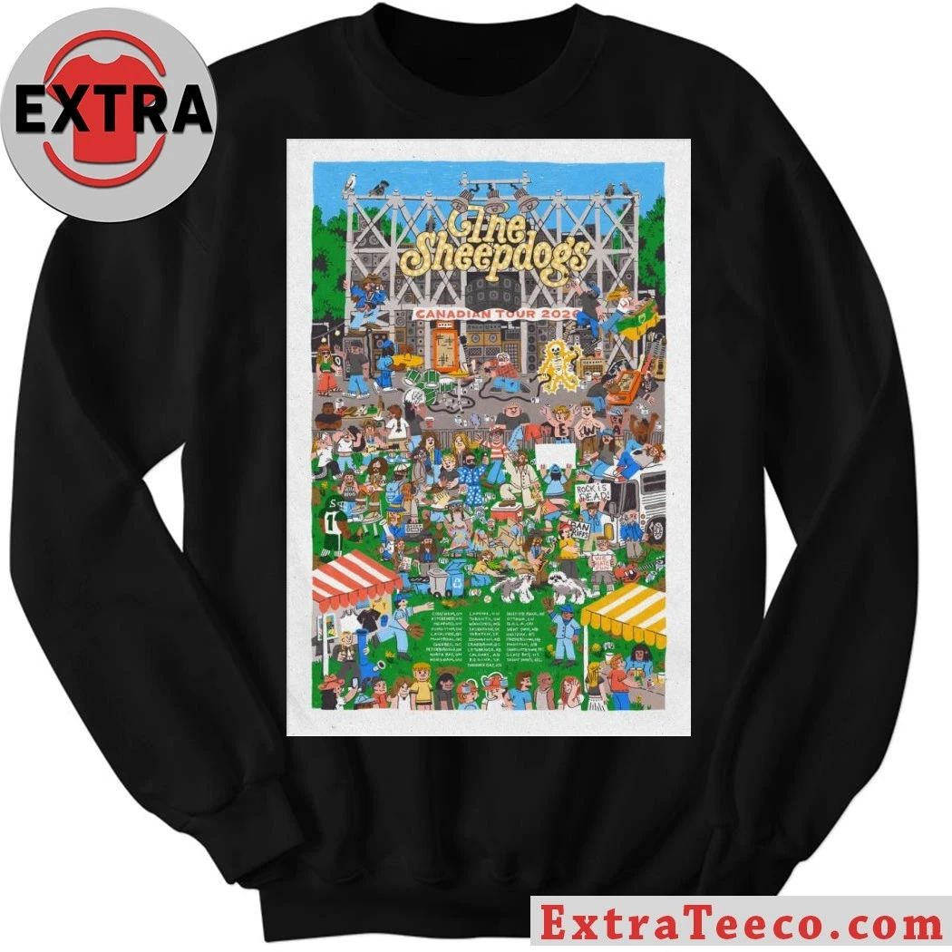Original The Sheepdogs Canadian Tour 2026 Poster Shirt