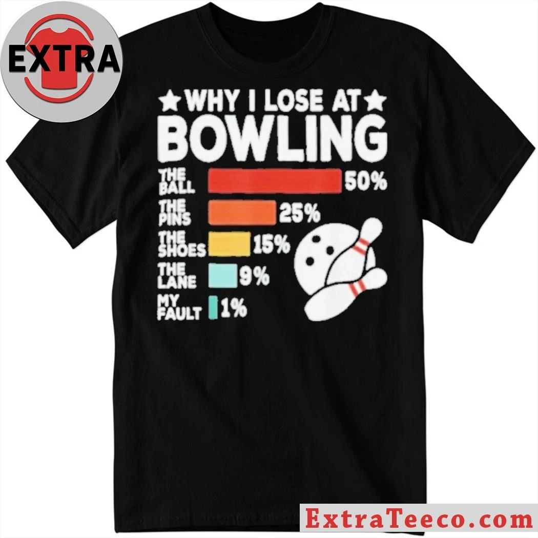 Why I Lose At Bowling Funny Chart Graphic Sarcastic Bowling Gift For League Players Shirt