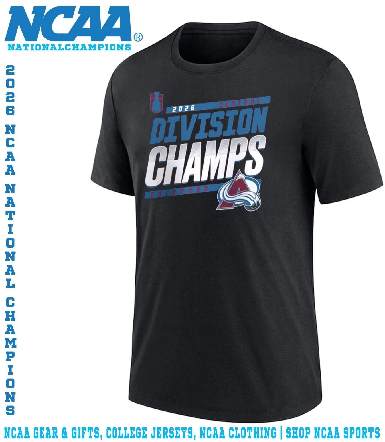 Colorado Avalanche 2026 Central Division Champions locker room shirt