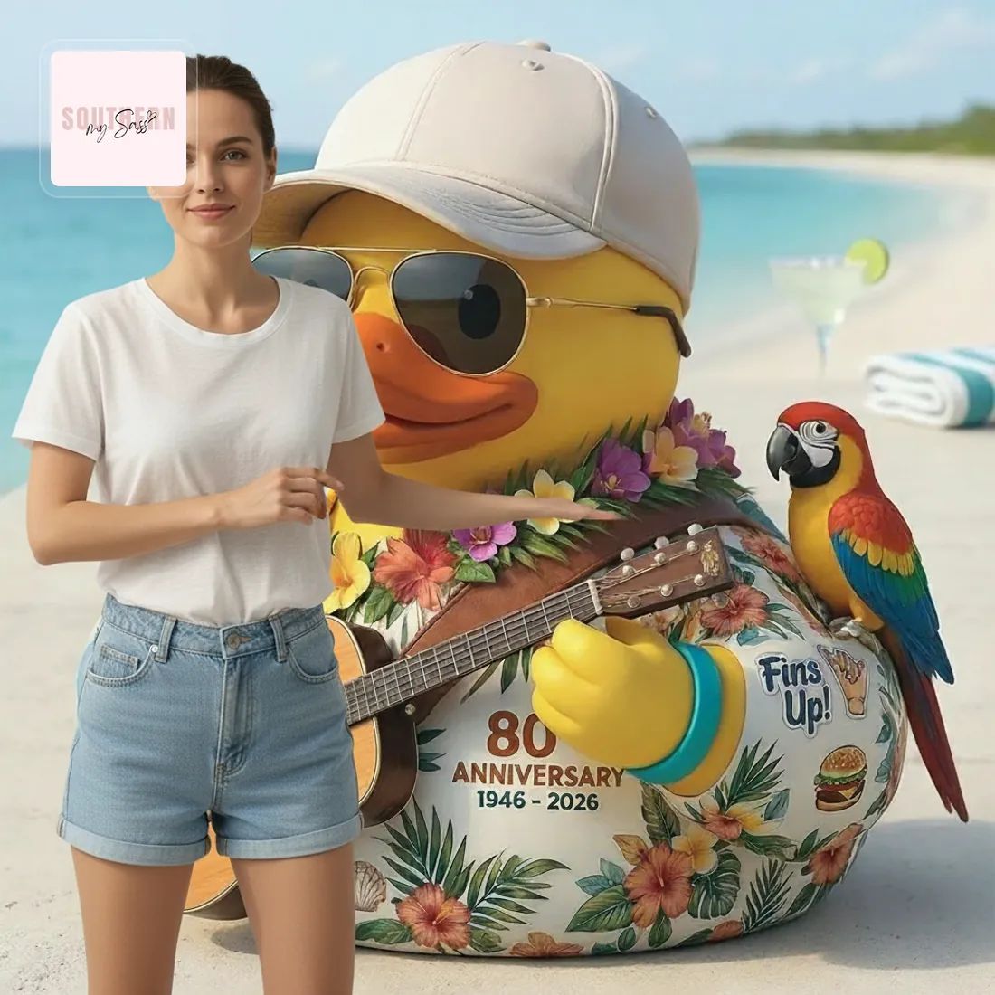 Jimmy Buffett 80th Anniversary 2026 Fins Up Tropical Rubber Duck