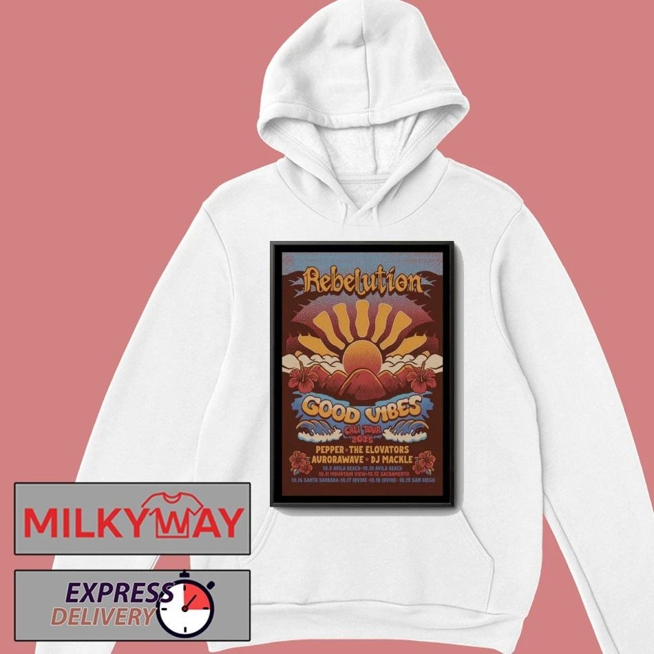 Poster Rebelution 2025 Good Vibes Cali Tour shirt
