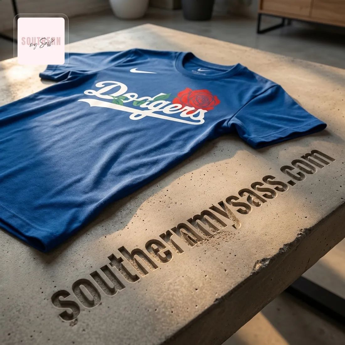 Los Angeles Dodgers LA Rose Date Night 3D T-Shirt