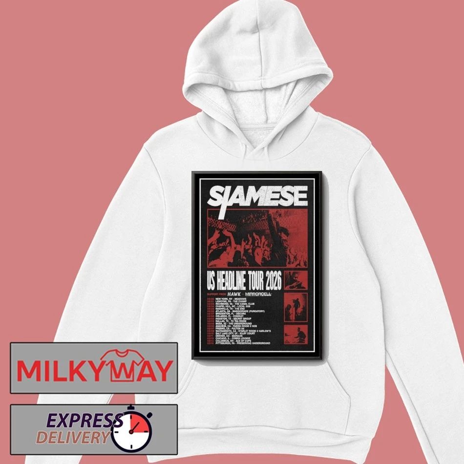 Siamese US Headline Tour Poster 2026 shirt