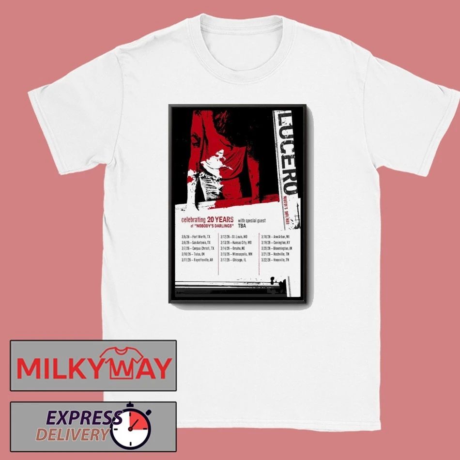 Lucero Nobody’s Darlings Tour 2026 Poster shirt