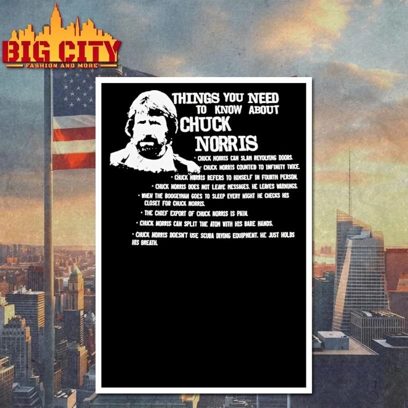 Things You Need To Know About Chuck Norris Quote Vintage Shirt