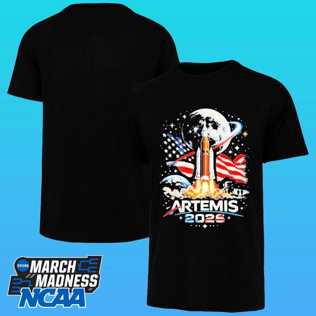 Artemis 2026 American Rocket Launch To The Moon Landing Shirt